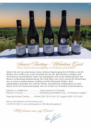 Sunset Tasting - Weinbau Geist, &copy; Weinbau Geist